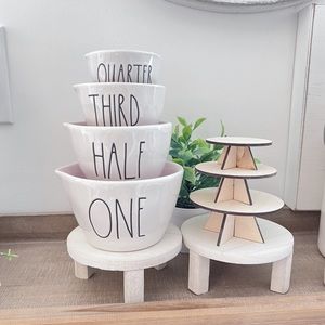 2x Set of 3 Wood RISERS for Rae Dunn Measuring Cups | Cups NOT Included